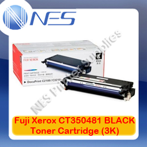 Fuji Xerox Genuine CT350481 BLACK Toner Cartridge for DocuPrint C2100/C3210DX (3K)